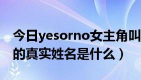 今日yesorno女主角叫什么（yes or no主角的真实姓名是什么）