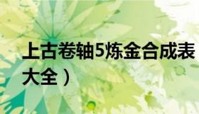 上古卷轴5炼金合成表（上古卷轴5炼金配方大全）