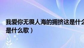 我爱你无畏人海的拥挤这是什么歌（我爱你无畏人海的拥挤是什么歌）