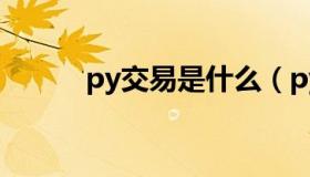 py交易是什么（py交易什么梗）