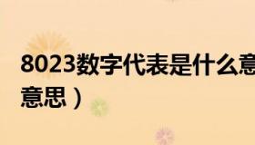 8023数字代表是什么意思（5684初吻是什么意思）