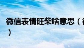 微信表情旺柴啥意思（微信狗头旺柴表情含义）