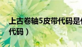 上古卷轴5皮带代码是什么（上古卷轴5皮带代码）