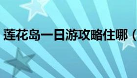 莲花岛一日游攻略住哪（莲花岛一日游攻略）