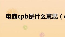 电商cpb是什么意思（cpb是什么化妆品）