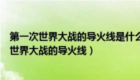 第一次世界大战的导火线是什么?战争的性质什么?（第一次世界大战的导火线）