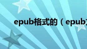 epub格式的（epub文件用什么打开）