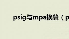 psig与mpa换算（psig是什么单位）