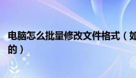 电脑怎么批量修改文件格式（如何批量修改文件格式 要简单的）