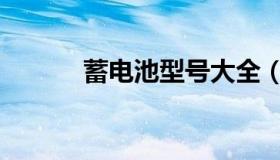 蓄电池型号大全（蓄电池型号）