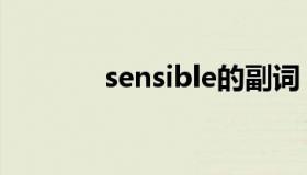 sensible的副词（sensible）