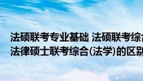 法硕联考专业基础 法硕联考综合（法硕联考专业基础(法学)法律硕士联考综合(法学)的区别）