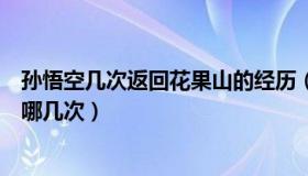 孙悟空几次返回花果山的经历（孙悟空几次返回花果山都是哪几次）