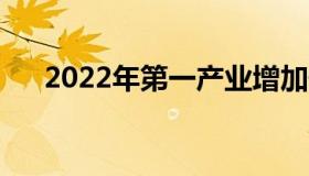 2022年第一产业增加值（产业增加值）