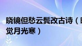 晓镜但愁云鬓改古诗（晓镜但愁云鬓改夜吟应觉月光寒）