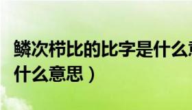 鳞次栉比的比字是什么意思（鳞次栉比的比是什么意思）