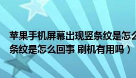 苹果手机屏幕出现竖条纹是怎么回事（苹果手机屏幕出现竖条纹是怎么回事 刷机有用吗）