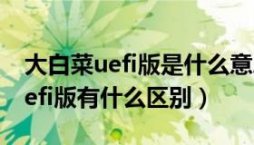 大白菜uefi版是什么意思（大白菜装机版和uefi版有什么区别）