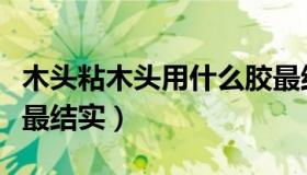 木头粘木头用什么胶最结实（粘木头用什么胶最结实）