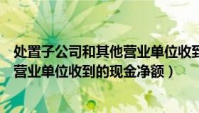 处置子公司和其他营业单位收到的现金（处置子公司及其他营业单位收到的现金净额）