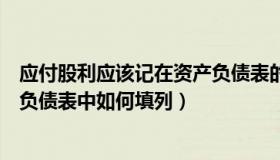 应付股利应该记在资产负债表的哪个科目（应付股利在资产负债表中如何填列）