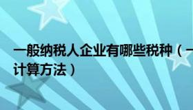 一般纳税人企业有哪些税种（一般纳税人企业有哪些税费及计算方法）