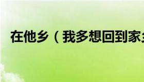 在他乡（我多想回到家乡再回到她的身旁）