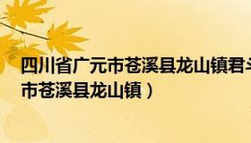 四川省广元市苍溪县龙山镇君斗乡民丰村1组（四川省广元市苍溪县龙山镇）