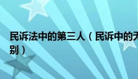 民诉法中的第三人（民诉中的无独第三人和有独第三人的区别）