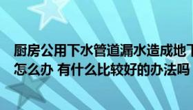 厨房公用下水管道漏水造成地下室进水（厨房下水管道堵了怎么办 有什么比较好的办法吗）