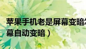 苹果手机老是屏幕变暗怎么回事（苹果手机屏幕自动变暗）