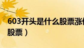 603开头是什么股票涨停（603开头的是什么股票）