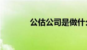 公估公司是做什么的（公估）