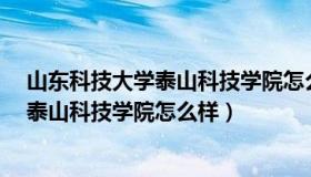 山东科技大学泰山科技学院怎么样好不好?（山东科技大学泰山科技学院怎么样）