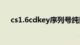 cs1.6cdkey序列号纯数字（cs1 6key）