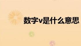 数字v是什么意思（数字v是几）