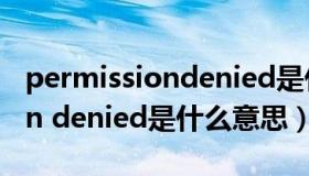 permissiondenied是什么意思（permission denied是什么意思）