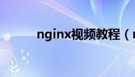 nginx视频教程（nginx怎么读）