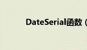 DateSerial函数（dateserial）