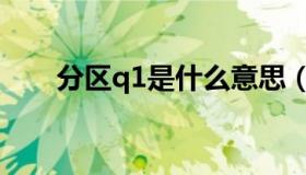 分区q1是什么意思（q1是什么意思）