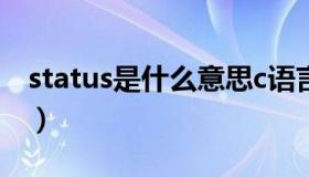 status是什么意思c语言（status是什么意思）