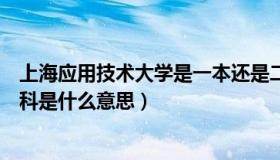 上海应用技术大学是一本还是二本（大学录取里面的二本预科是什么意思）