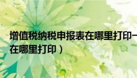 增值税纳税申报表在哪里打印一整年的（增值税纳税申报表在哪里打印）