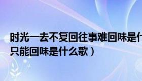 时光一去不复回往事难回味是什么歌（时光一去不复回往事只能回味是什么歌）