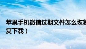 苹果手机微信过期文件怎么恢复下载（微信过期文件怎么恢复下载）