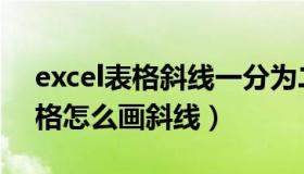 excel表格斜线一分为二怎么打字（excel表格怎么画斜线）