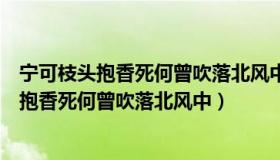 宁可枝头抱香死何曾吹落北风中表达了什么精神（宁可枝头抱香死何曾吹落北风中）