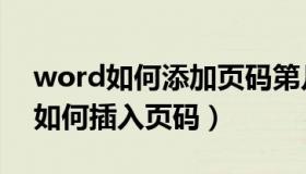 word如何添加页码第几页共几页（word中如何插入页码）