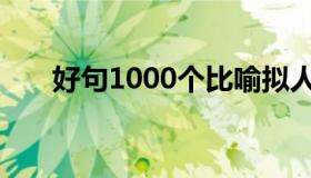 好句1000个比喻拟人（好句1000个）