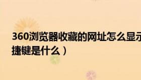 360浏览器收藏的网址怎么显示出来（360浏览器收藏的快捷键是什么）